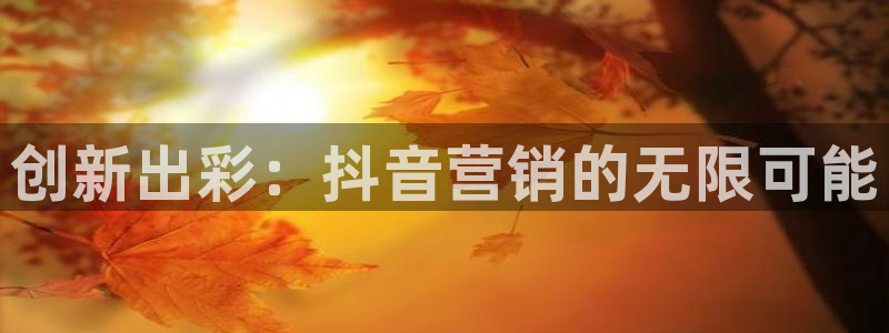 必赢7231：创新出彩：抖音营